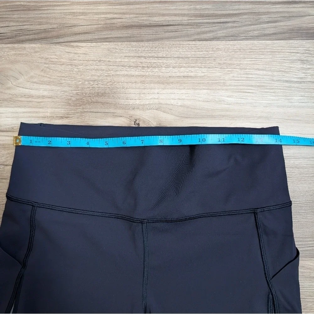 Lululemon‎ All The Right Places Crop, Size 10 Navy Blue Just Below Knee Leggings
